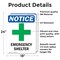 Signmission Emergency Shelter Sign With Symbol, 18 in W x Rectangle, Vinyl Decal OS-2PACK-NS-D-1824-V-11896 - alternate 6